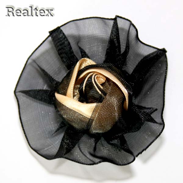 Цветочки пришивные JRL-A353 цв.01 черный