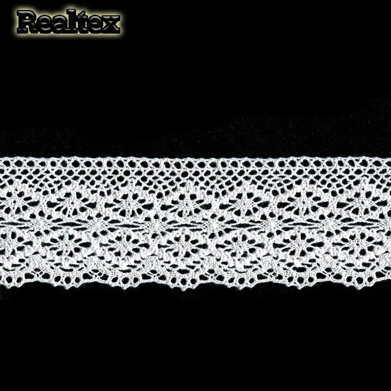 Кружево вязаное  60мм 60.01.182 (25м) цв.01 белый