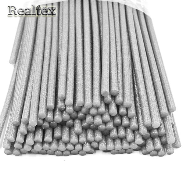 Клей Realtex 7мм с глиттером для малого клеевого пистолета (1кг) цв.серебро 