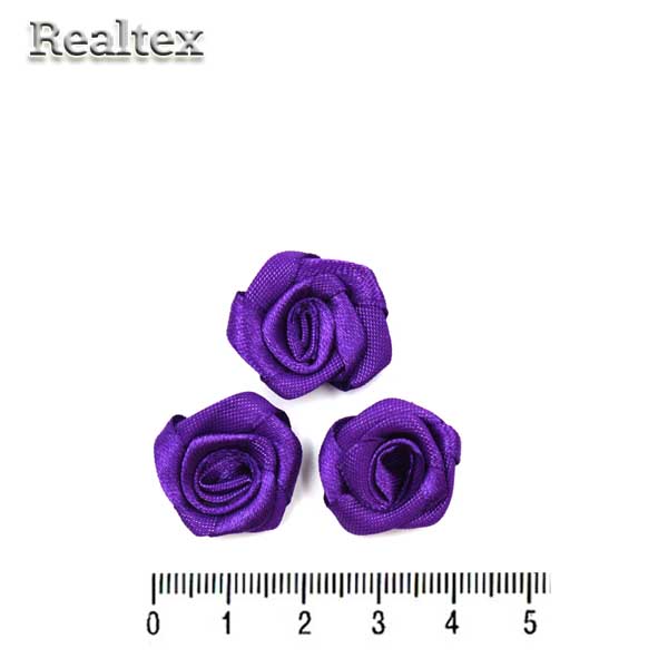 Розочки пришивные атласные Реалтекс R-3 цв.фиолетовый