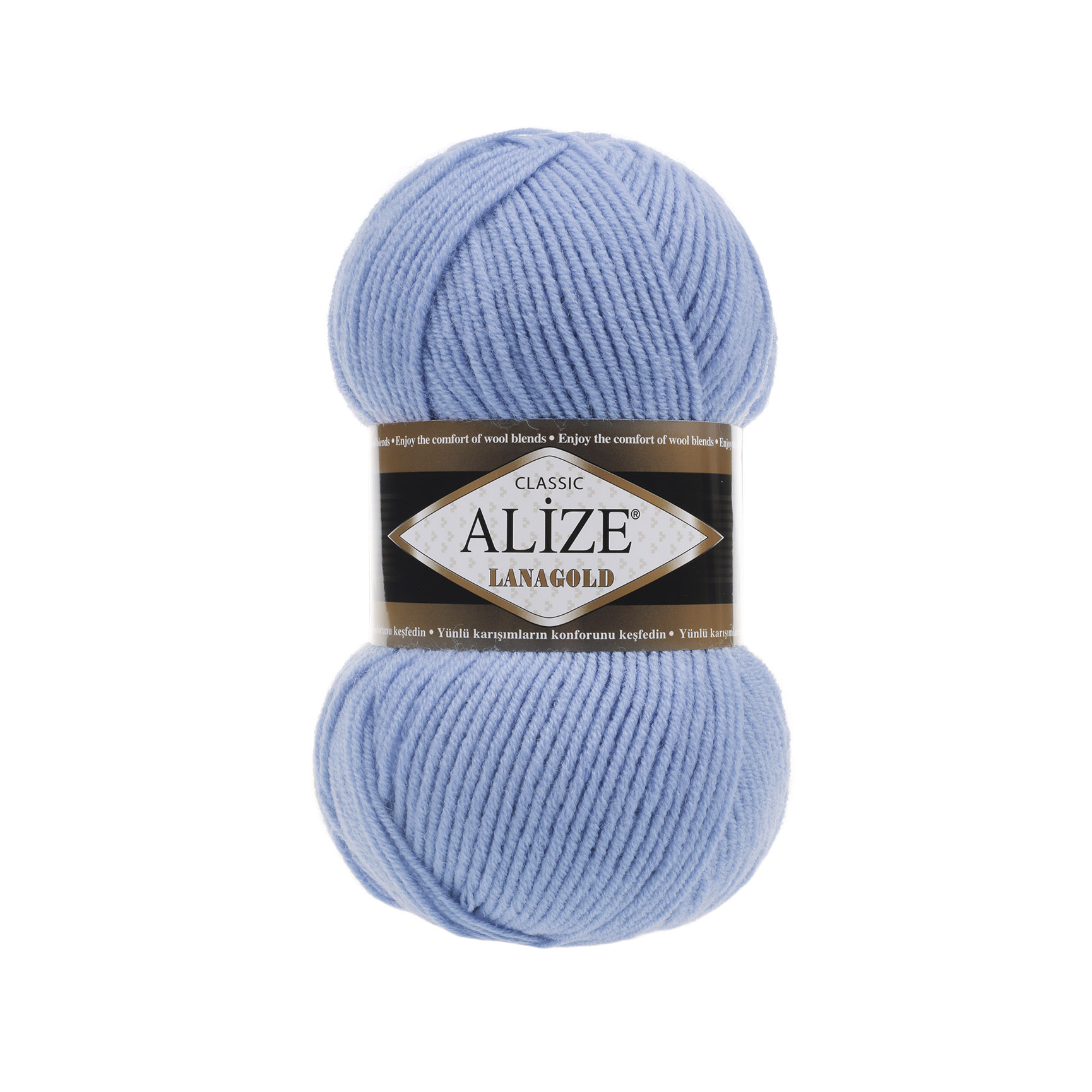 Пряжа Alize "Lana Gold" (100гр) цв.040 голубой
