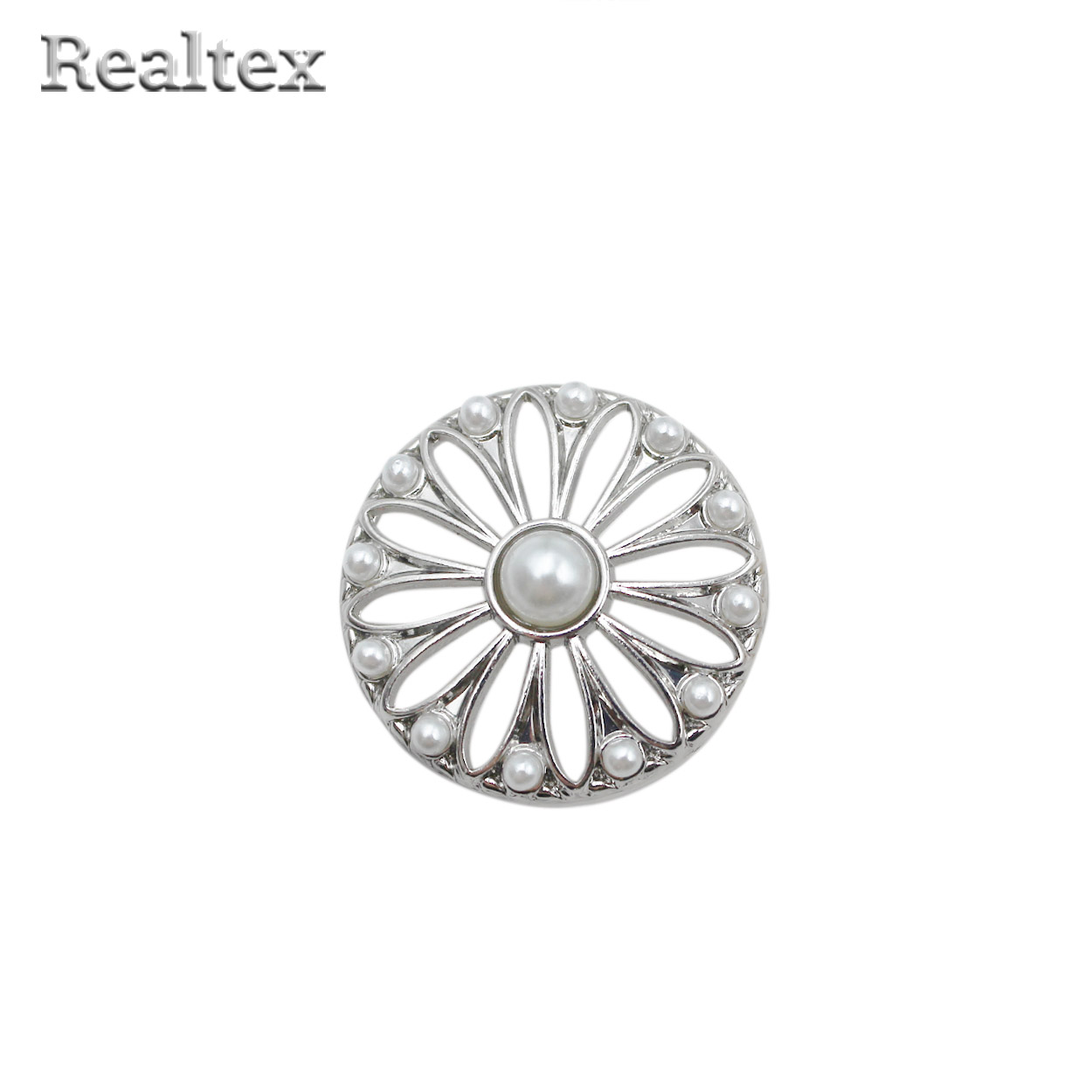 Пуговицы RB D057 28L (6шт) цв.Silver