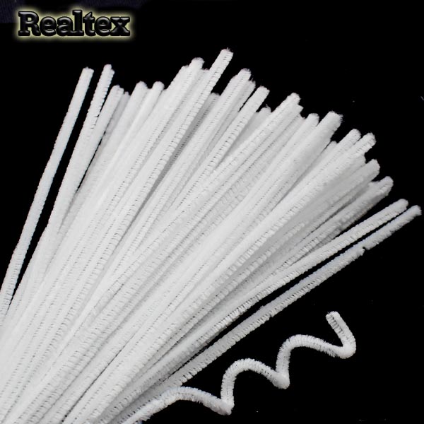 Проволока "Синель" Реалтекс для творчества N d-6мм 30см (100шт) цв.А-024 белый