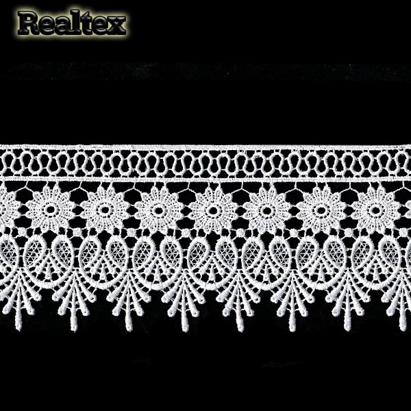 Кружево Realtex гипюр  90мм 4G4156 цв.белый