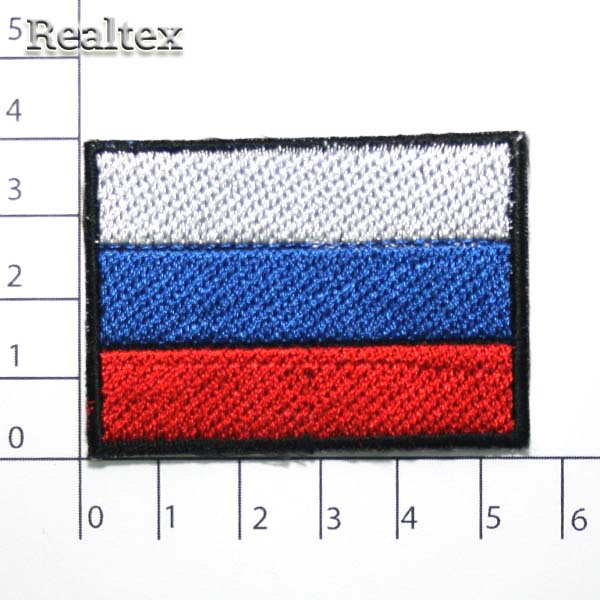 Термоаппликации 53329P "Флаг Россия" цв.черный