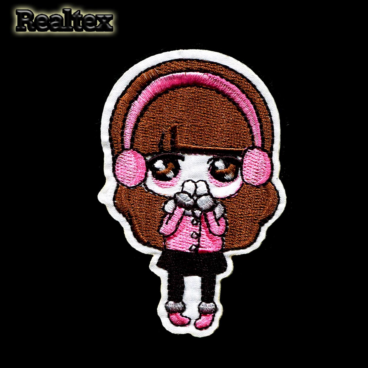 Термоаппликации детские Реалтекс R-2813 "Девочка в наушниках" 