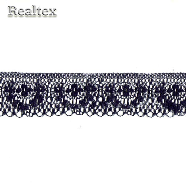 Кружево капроновое  40мм TBY 1660 (27,4м) цв.231 т.синий