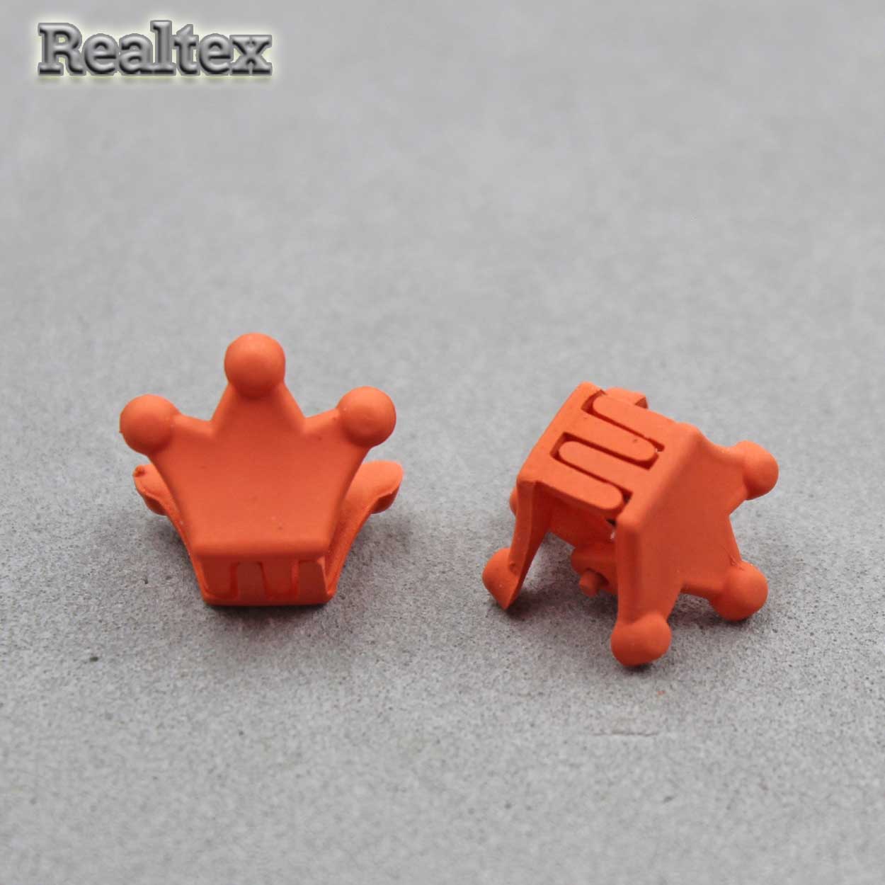 Заколка-краб мини 29551 "Корона" (2шт) цв.терракот