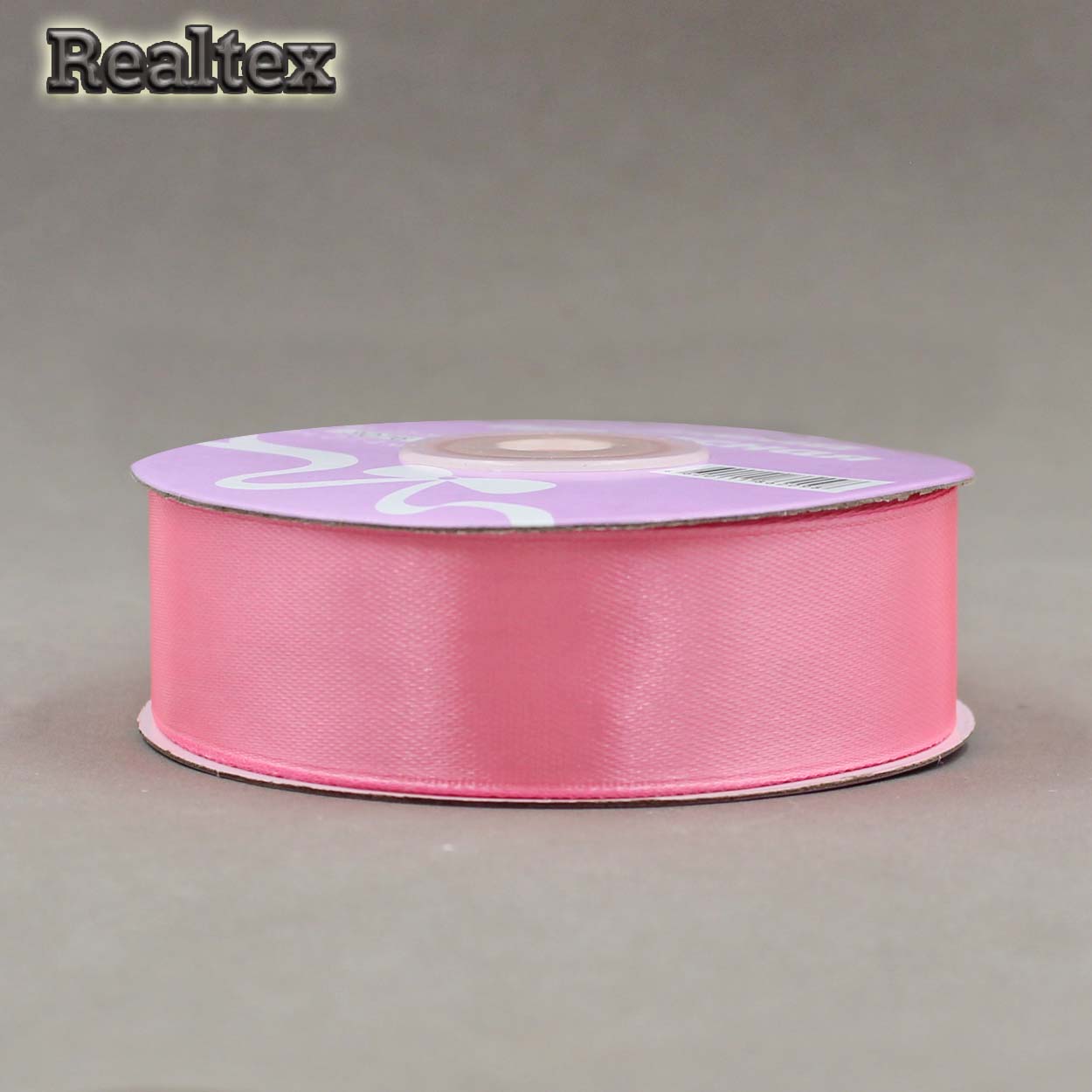 Лента атласная 25мм Realtex (27,4м) цв.3076/3077 розовый
