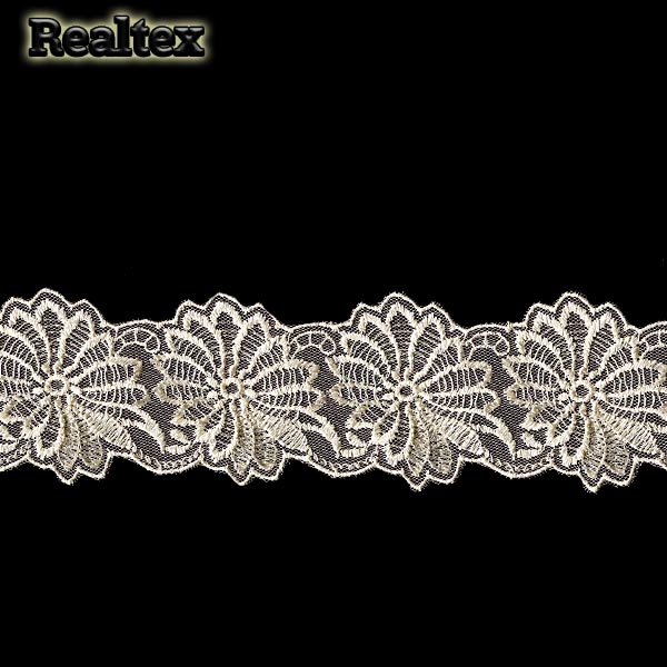 Кружево на сетке  50мм 54-4045 цв.бежевый