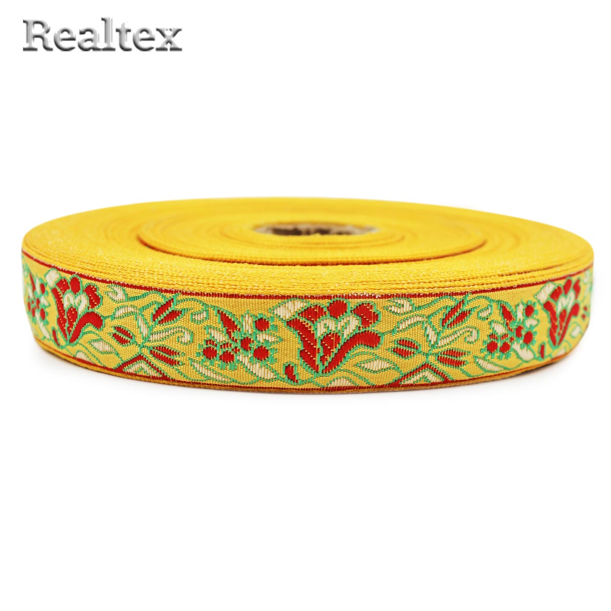 Тесьма жакардовая с1852г17 рис.9291 24мм (25м) цв.желтый