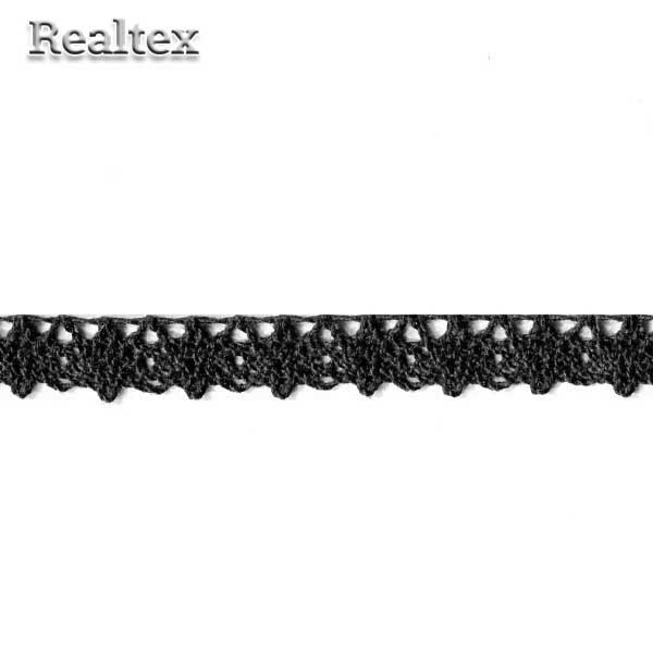 Кружево вязаное  12мм 12.01.057 цв.26 черный