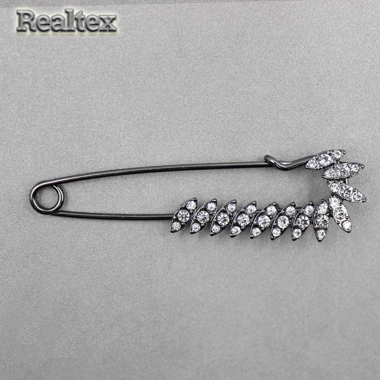 Булавки декоративные Realtex FD-026 75мм (2шт) цв.черный никель