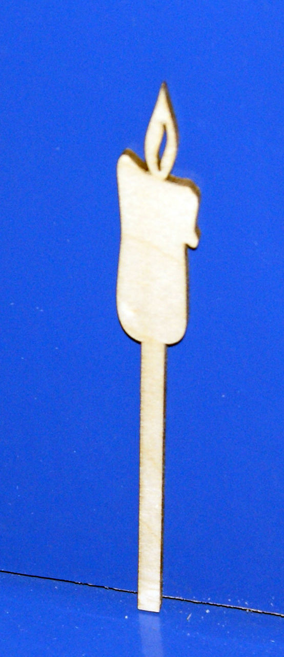 Заготовка для декорирования деревянная Топпер мини "Свечка" 13см