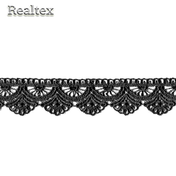 Кружево Realtex гипюр  35мм 4G4050 цв.черный