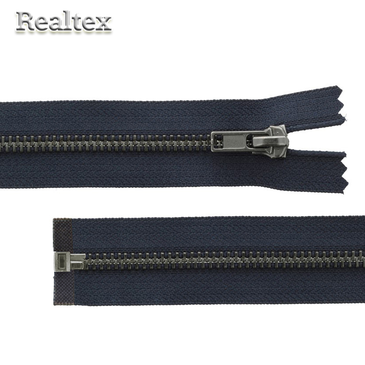 Молния металл Т.5 ZIP 5B 1замок  70см "Gamma" разъемная (5шт) цв.черный никель/318 т.синий