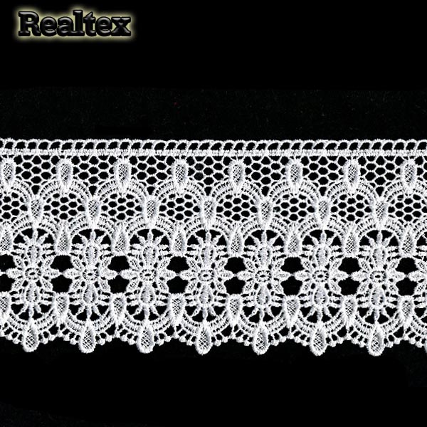 Кружево Realtex гипюр 105мм 4G4298 цв.белый