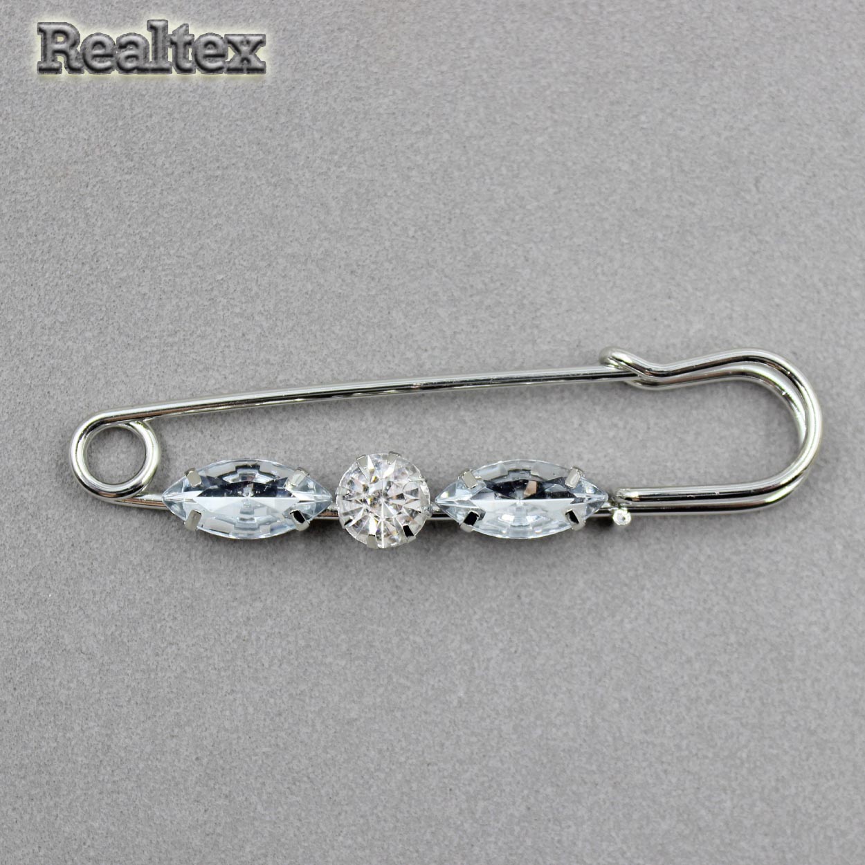 Булавки декоративные Realtex 11620 65мм (2шт) цв.никель