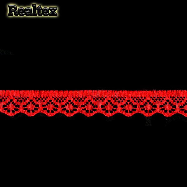 Кружево капроновое  12мм TBY 150-2 (27,4м) цв.03 красный