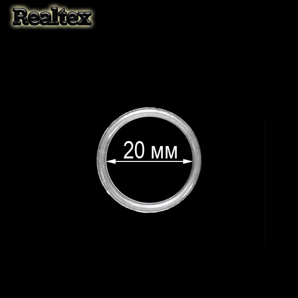  Кольцо  Реалтекс 20мм пластик  цв.прозрачный