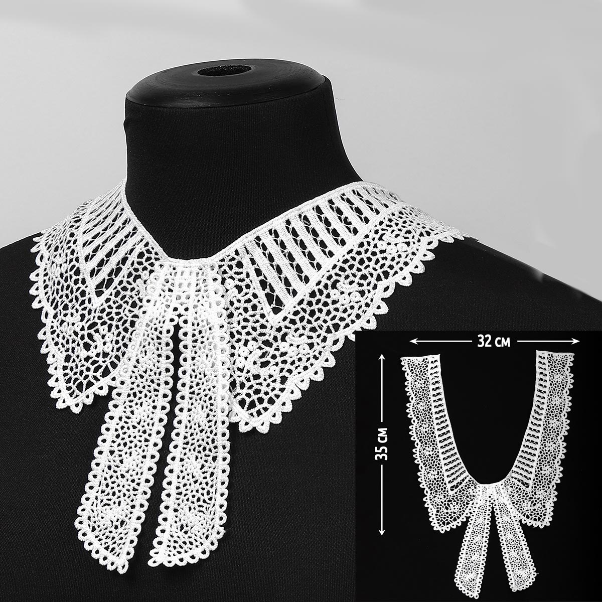 Воротнички TBY 13/188 матовая нить цв.белый