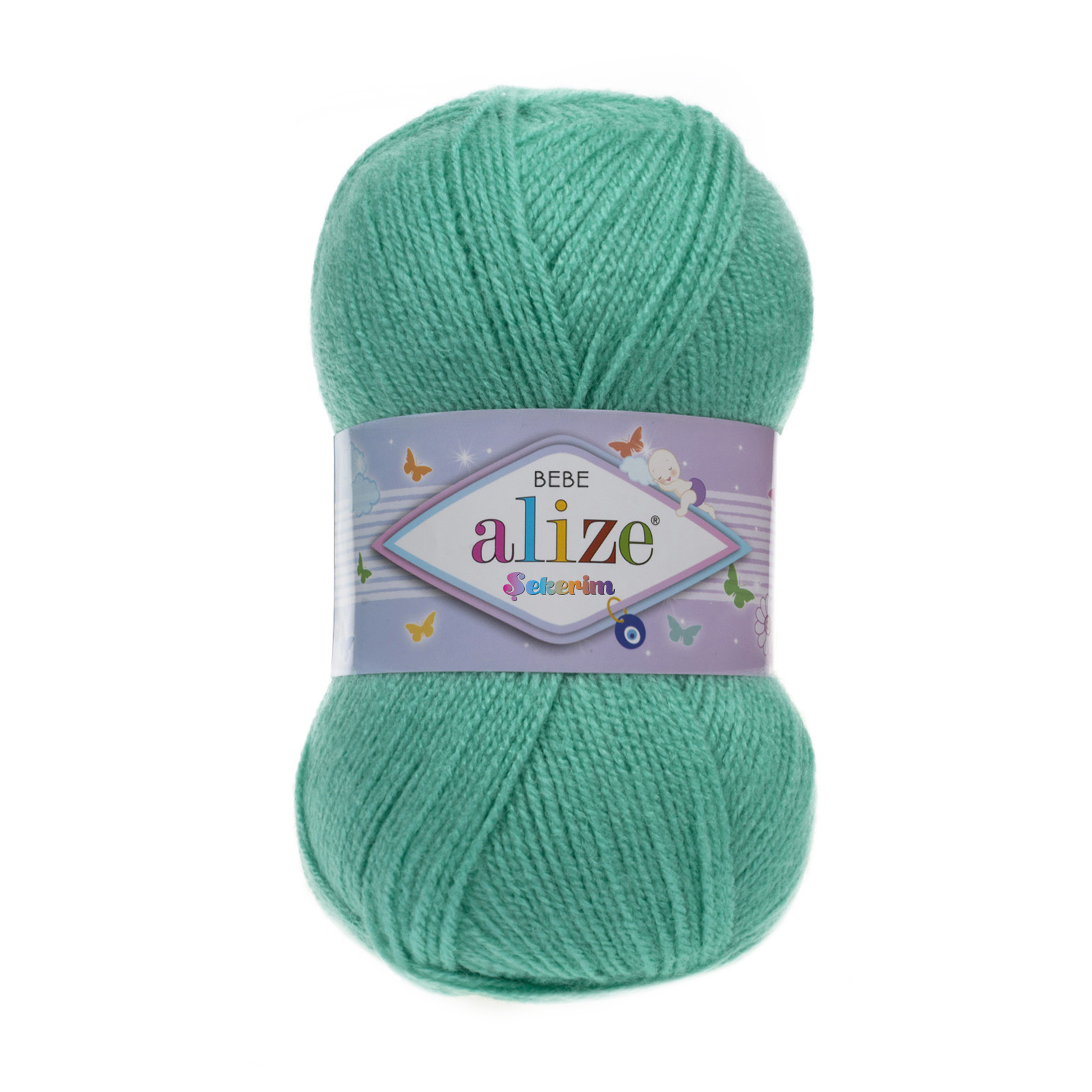 Пряжа Alize "Sekerim Bebe" (100гр) цв.249 св.изумруд