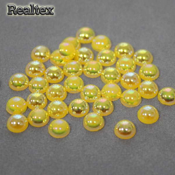 Полу-бусы  6мм (20гр) цв.АВ А09 темно-желтый