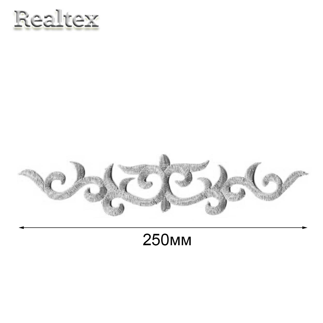Термоаппликации орнамент Реалтекс R-3300 цв.серебро