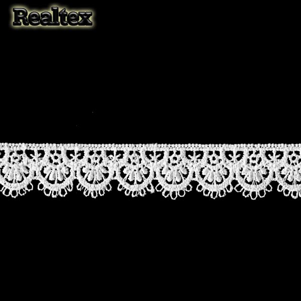 Кружево  гипюр  Realtex  18мм LF-190/CS091 цв.белый  