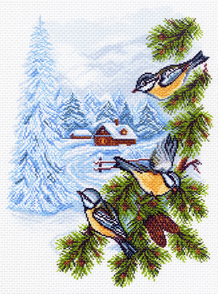 Рисунок на канве МП №1448 "Заимка" 37х49см