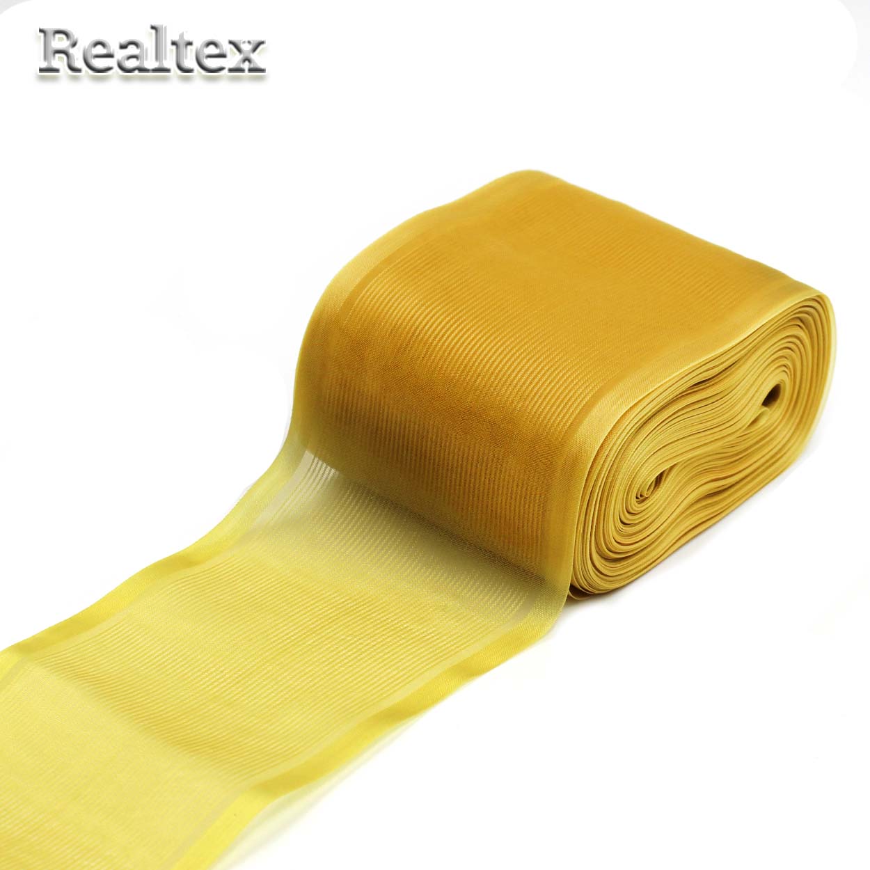 Лента капроновая 80мм с3501г17 цв.24 светлое золото