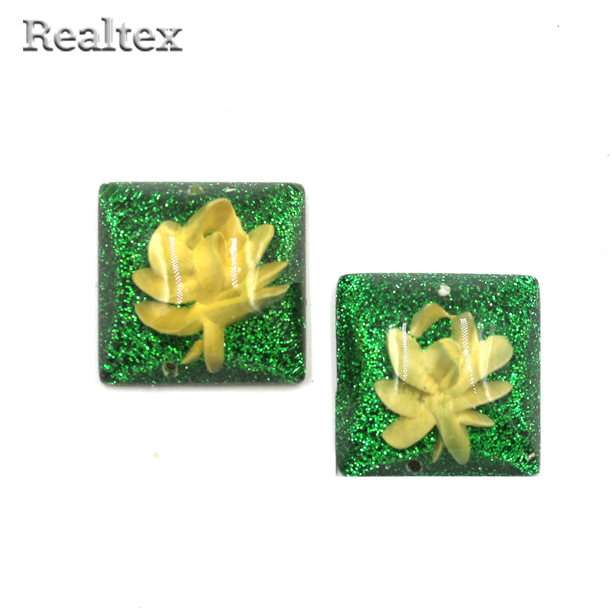 Стразы пластиковые пришивные AB-6 малые цв.зеленый