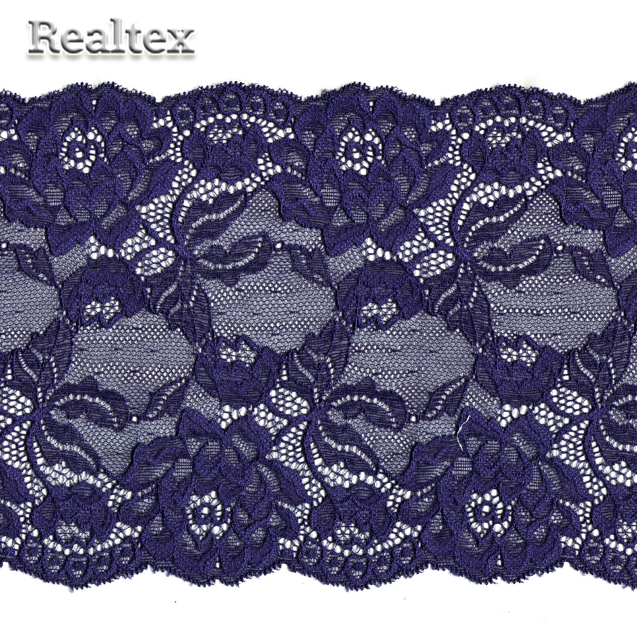 Кружево стрейч 180мм TBY L838 цв.06 тёмно-синий
