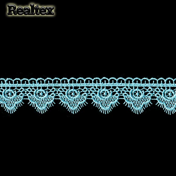 Кружево  гипюр  Realtex  30мм LF-6668 цв.34 бирюза