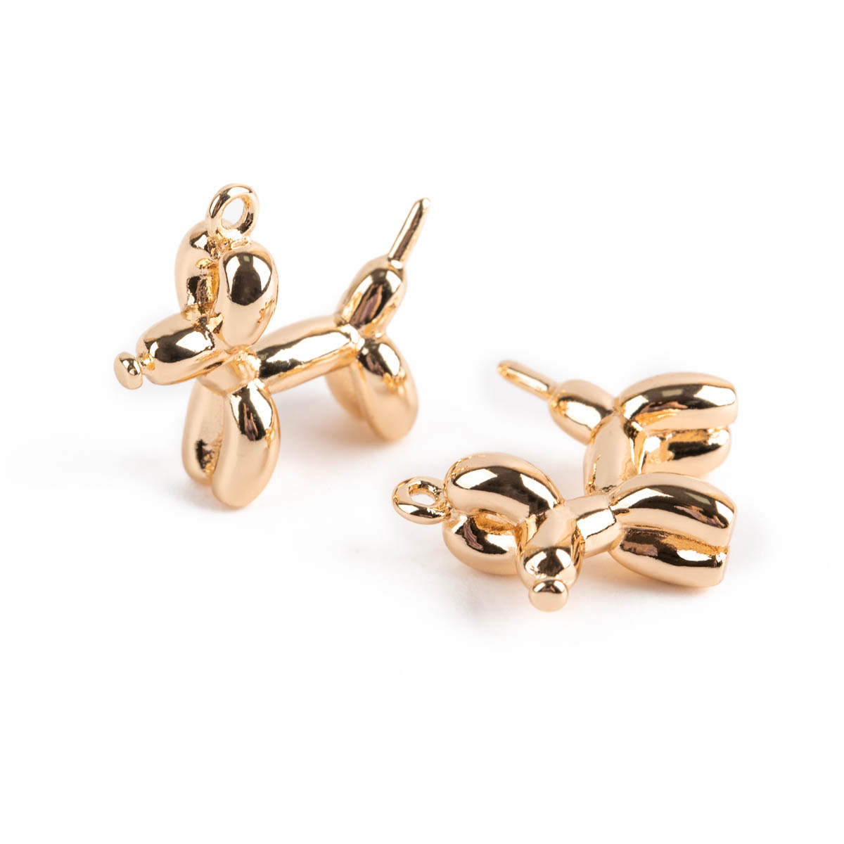 Подвеска металл FMK-P09 "Собака" 17*14мм цв.02 золото 