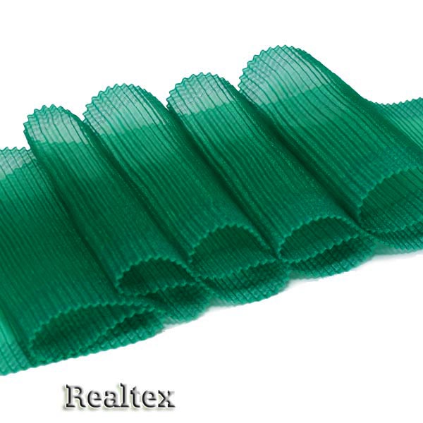 Лента капроновая 110мм 1692 (гофре) цв.17 изумруд 