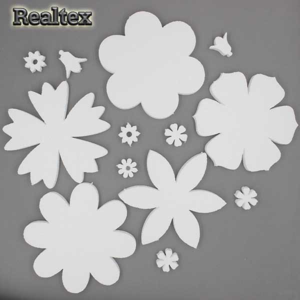 Заготовка для декорирования Цветочки 17см (пенопласт пористый)