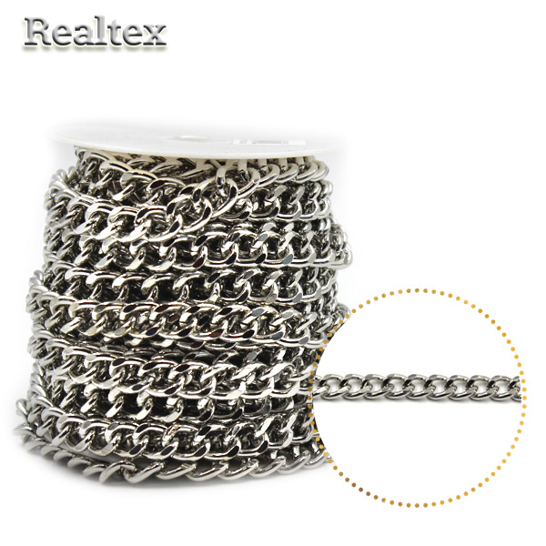 Цепочка декоративная RS B 10*13*2,5мм (10м) цв.никель 