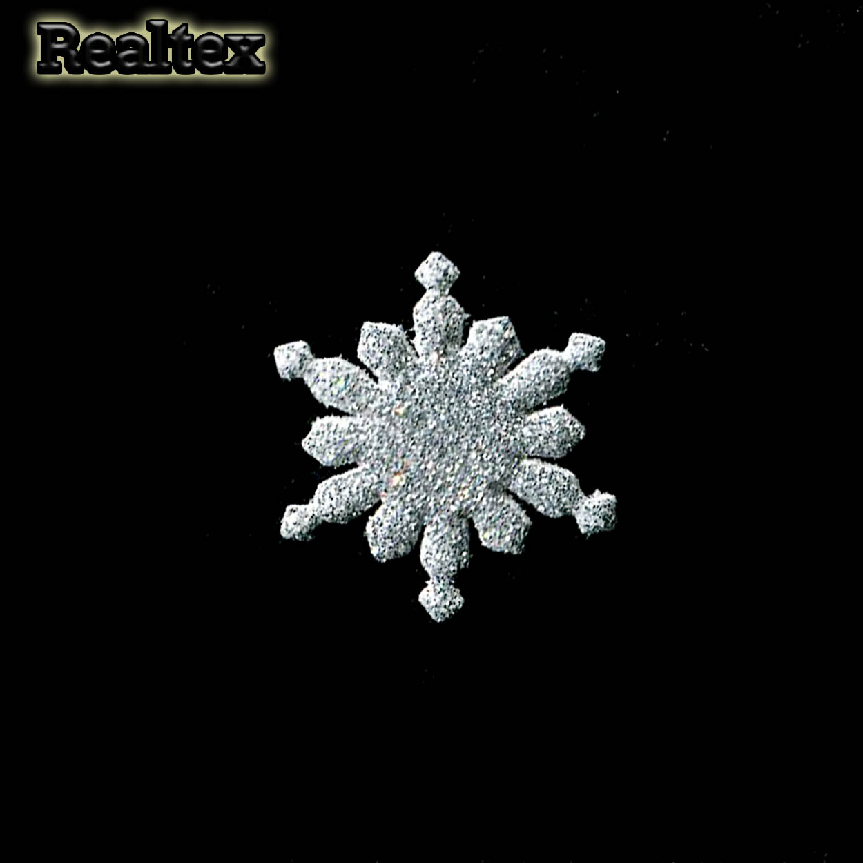 Набор 17 "Снежинки" из глиттерного фоамирана 30мм (10 шт) цв.серебро