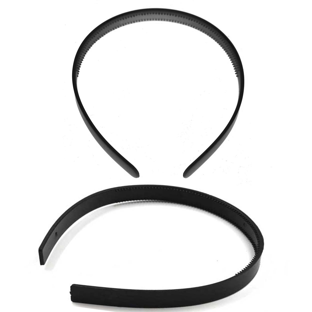 Основа для ободка "R" пластик 15мм c зубчиками (2шт) цв.черный 