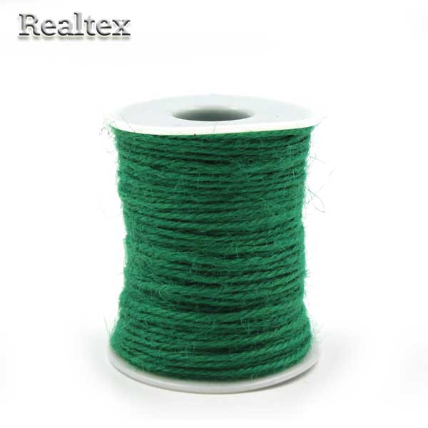 Шнур льняной для рукоделия Реалтекс 2мм цв.тёмно-зеленый