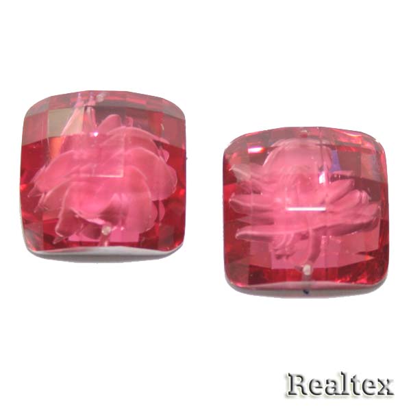 Стразы пластиковые пришивные AB-3 малые цв.розовый 