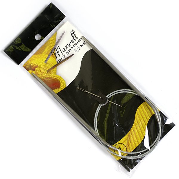 Спицы круговые на тросике 80см Maxwell Black №07 4,5мм