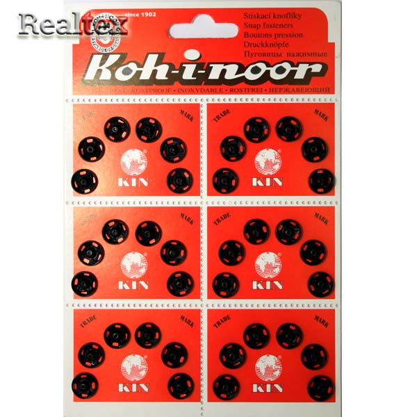 Кнопка пришивная Koh-i-noor №3 цв.черный 