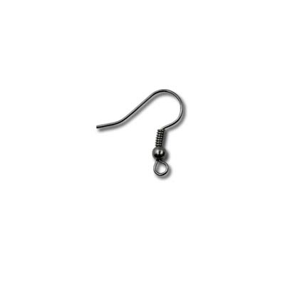 Швензы для серег "Zlatka" DC-070/10 цв.03 чёрный никель