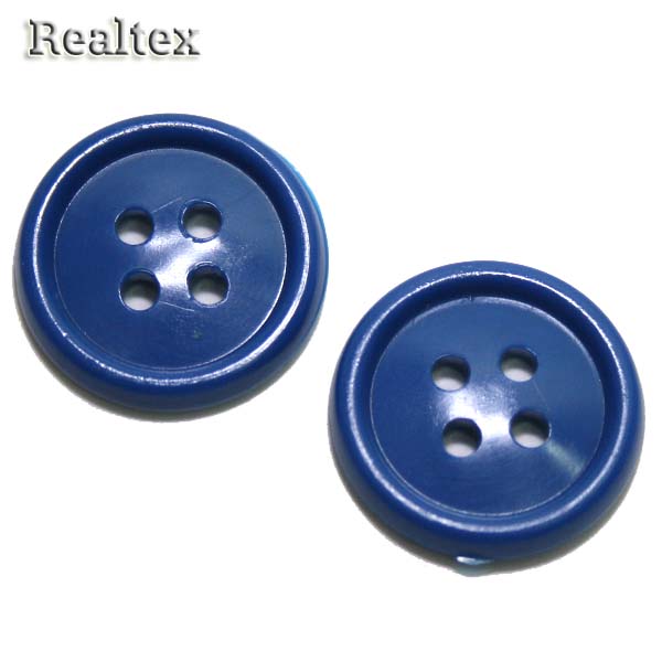 Пуговицы 4 прокола 17мм цв.синий