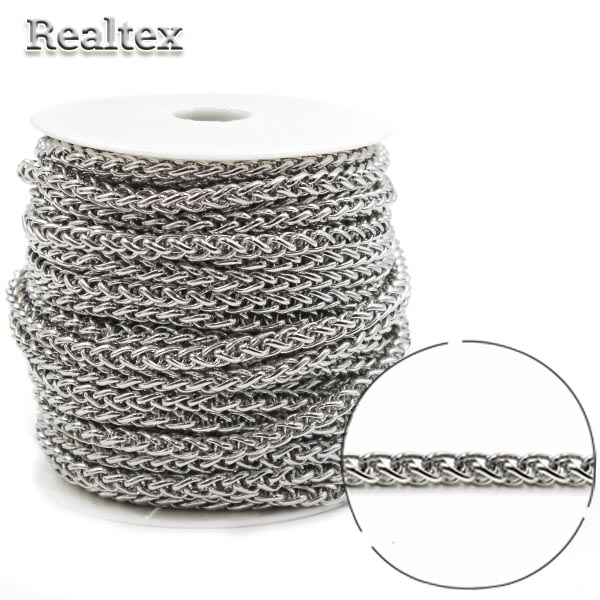 Цепочка декоративная RS 5мм (20м) цв.никель 