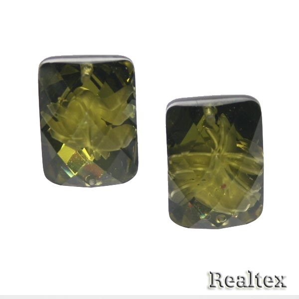 Стразы пластиковые пришивные AB-5 малые цв. хаки 