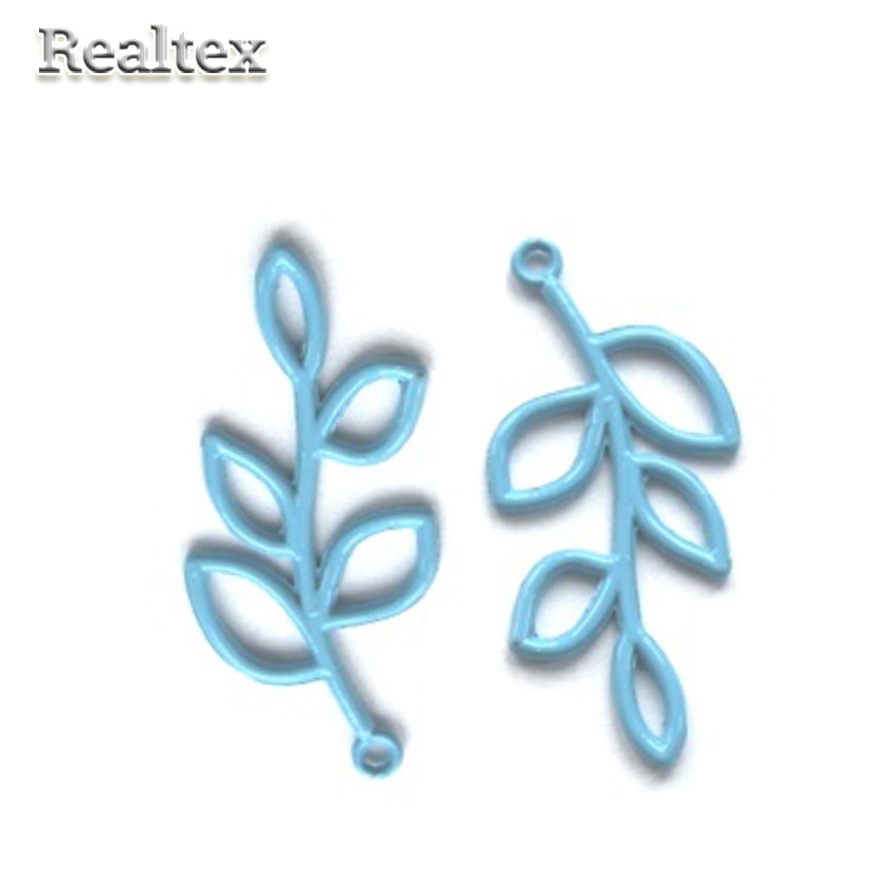 Подвеска металл 3219 "Веточка" 20*40мм цв.синий