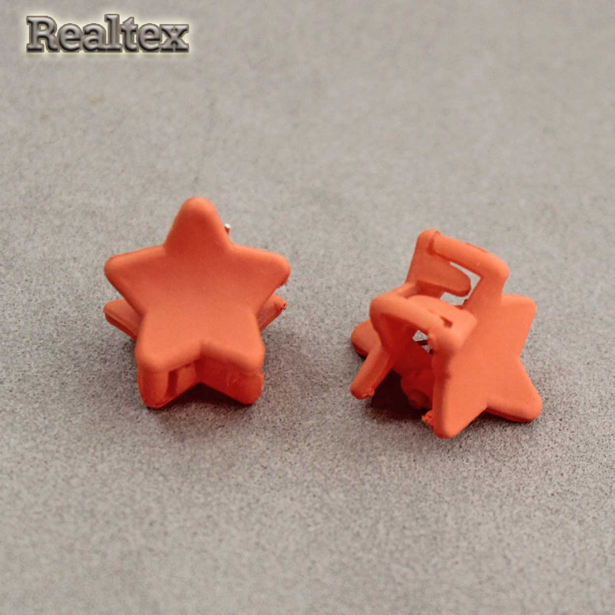 Заколка-краб мини 29553 "Звездочка" (2шт) цв.терракот